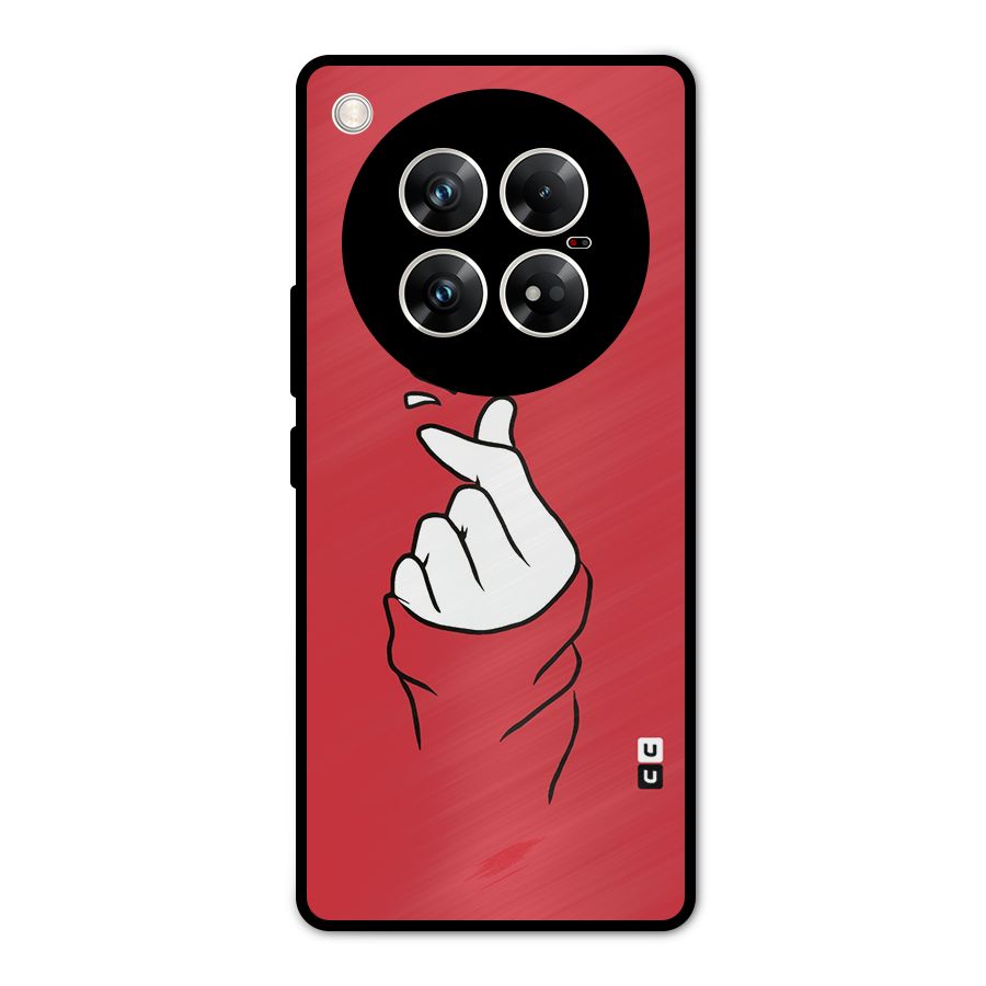 Korean Love Sign Metal Back Case for Infinix Zero 40 5G