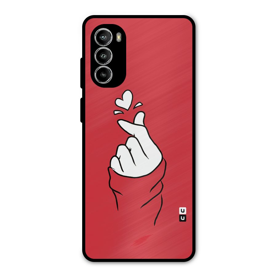 Korean Love Sign Metal Back Case for Moto G52