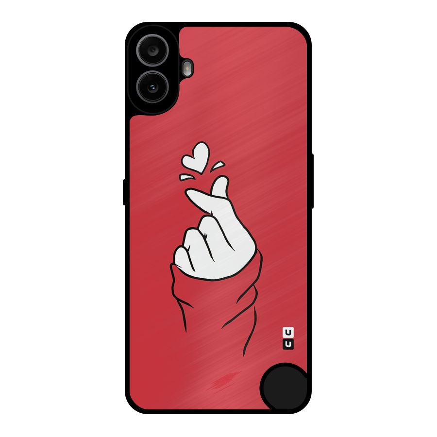 Korean Love Sign Metal Back Case for Nothing CMF Phone 1