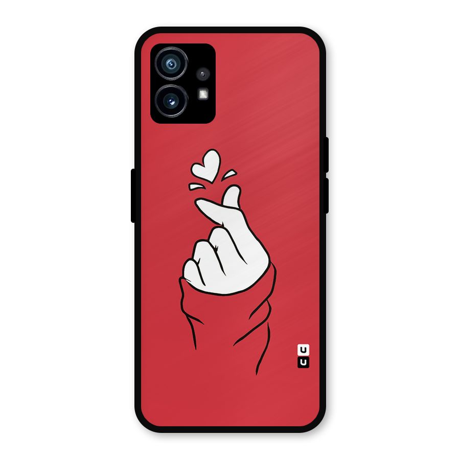 Korean Love Sign Metal Back Case for Nothing Phone 1