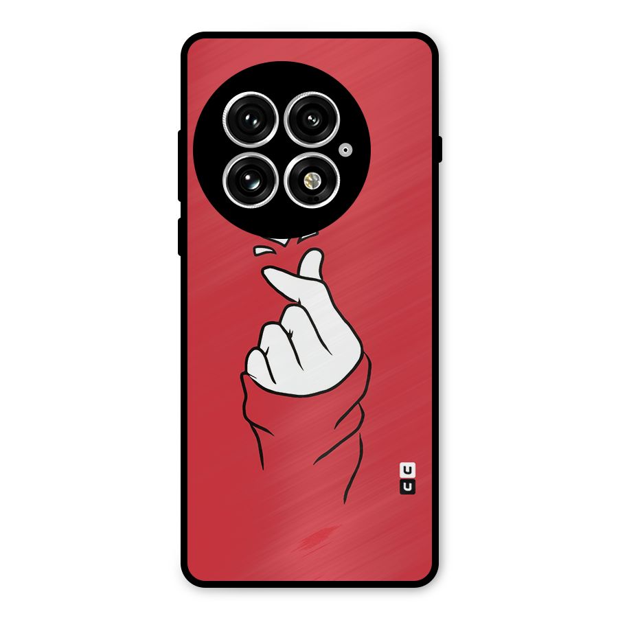 Korean Love Sign Metal Back Case for OnePlus 13