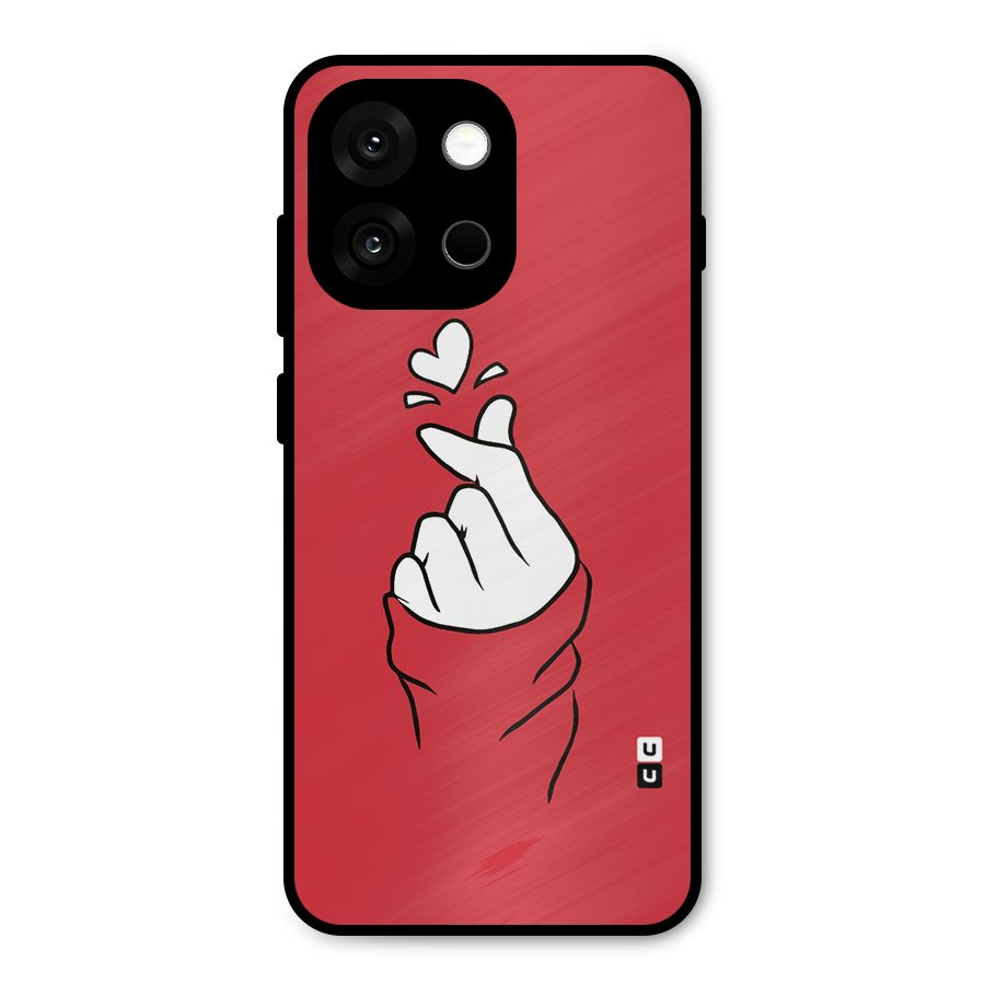 Korean Love Sign Metal Back Case for OnePlus 13s