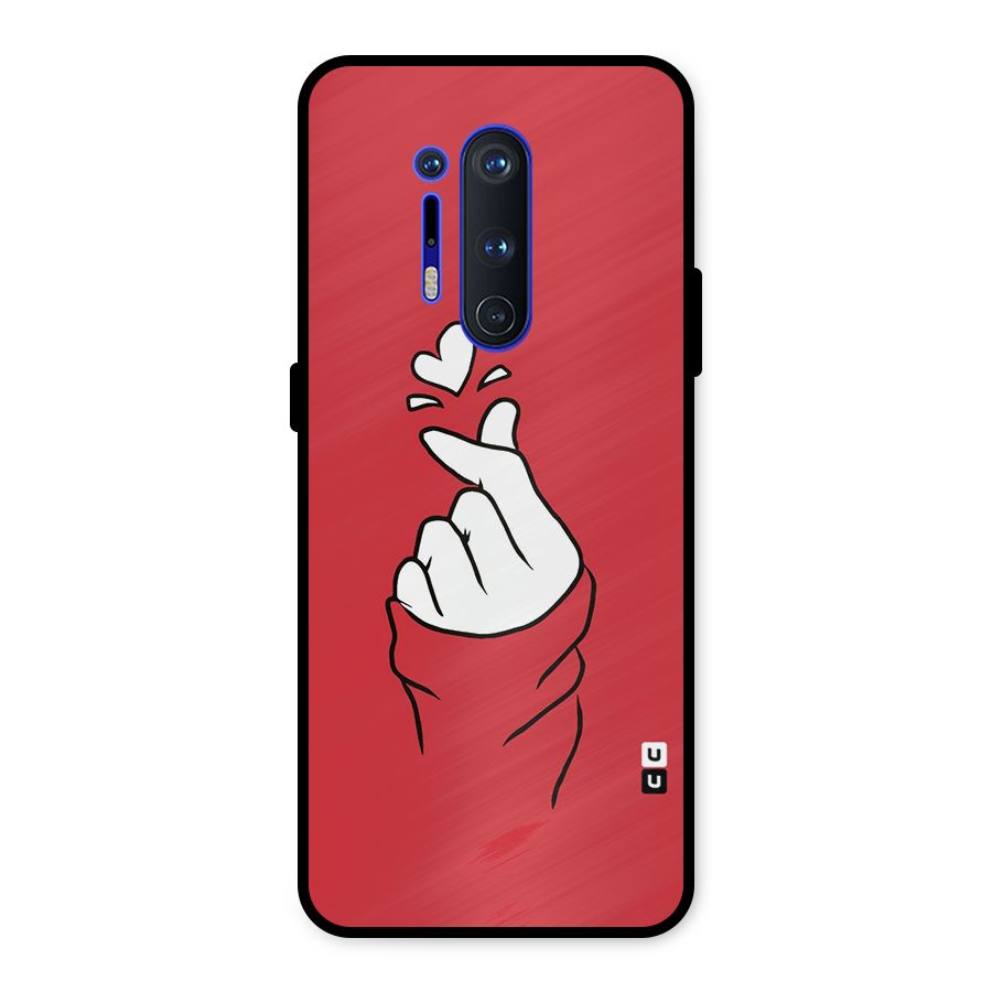 Korean Love Sign Metal Back Case for OnePlus 8 Pro