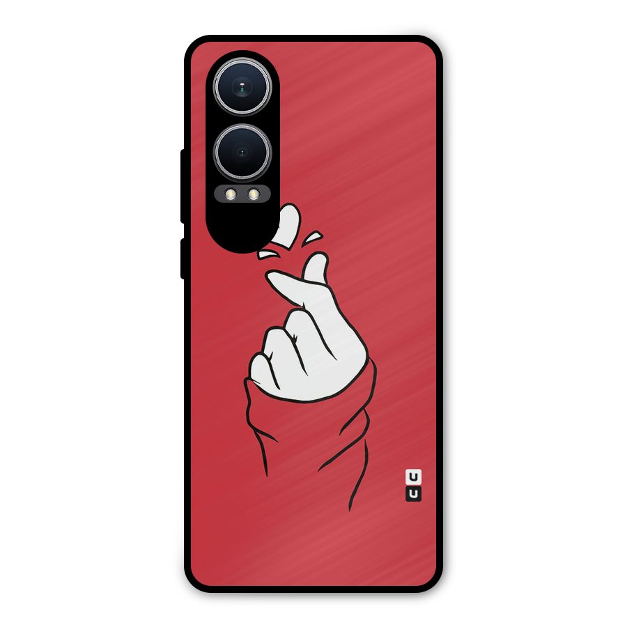 Korean Love Sign Metal Back Case for OnePlus Nord CE4 Lite