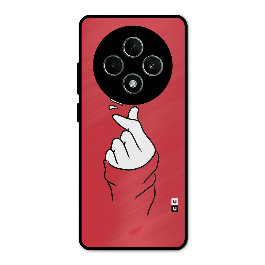 Korean Love Sign Metal Back Case for Oppo F27