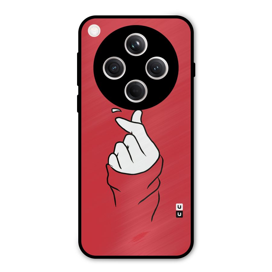 Korean Love Sign Metal Back Case for Oppo Find X8
