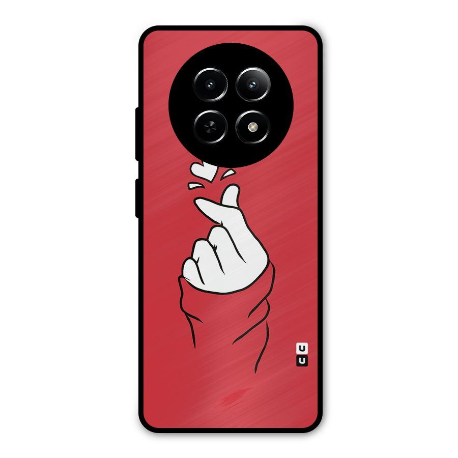 Korean Love Sign Metal Back Case for Realme 13