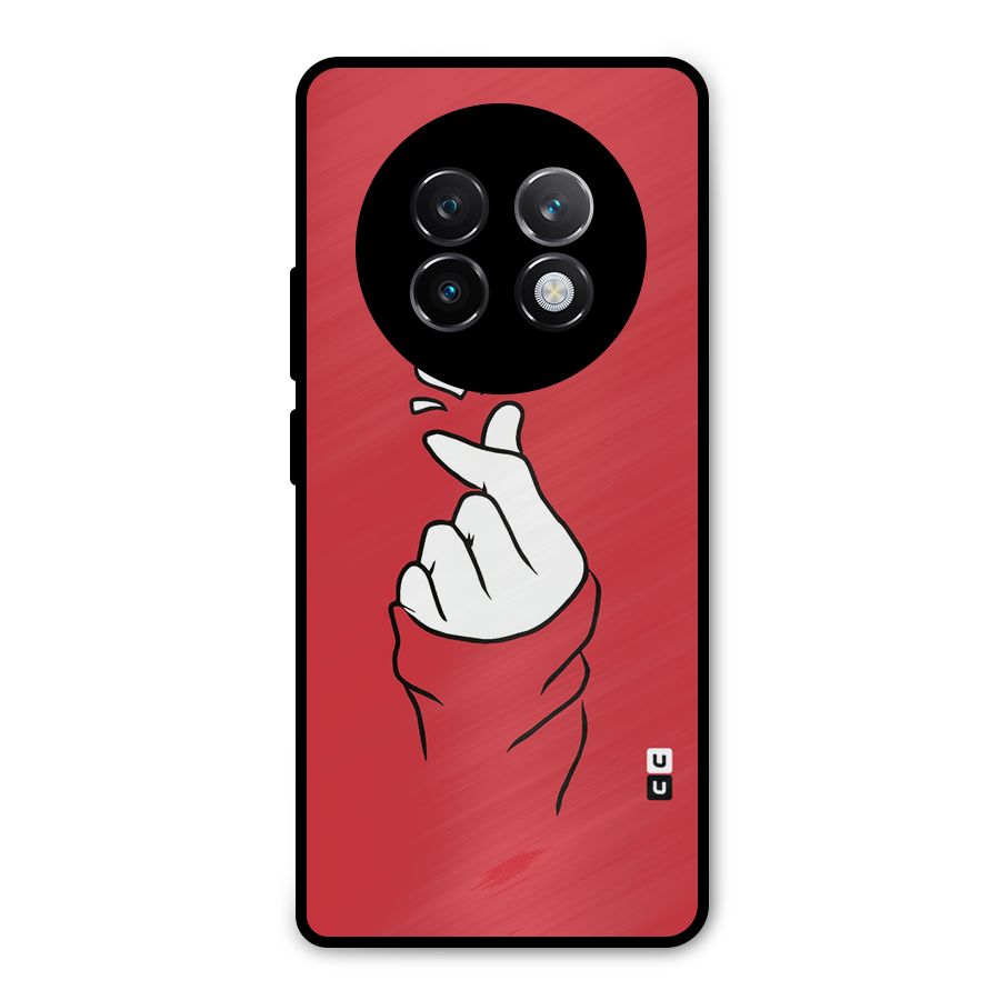 Korean Love Sign Metal Back Case for Realme 13 Plus