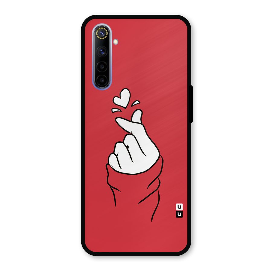 Korean Love Sign Metal Back Case for Realme 6