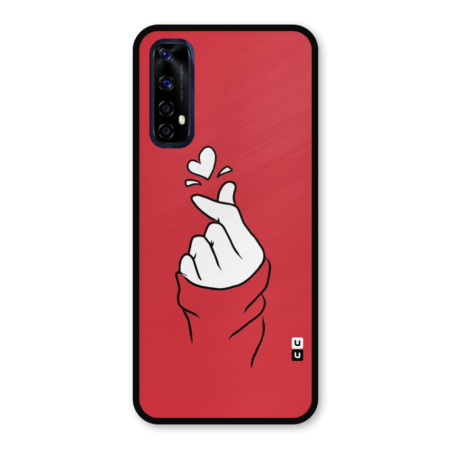 Korean Love Sign Metal Back Case for Realme 7