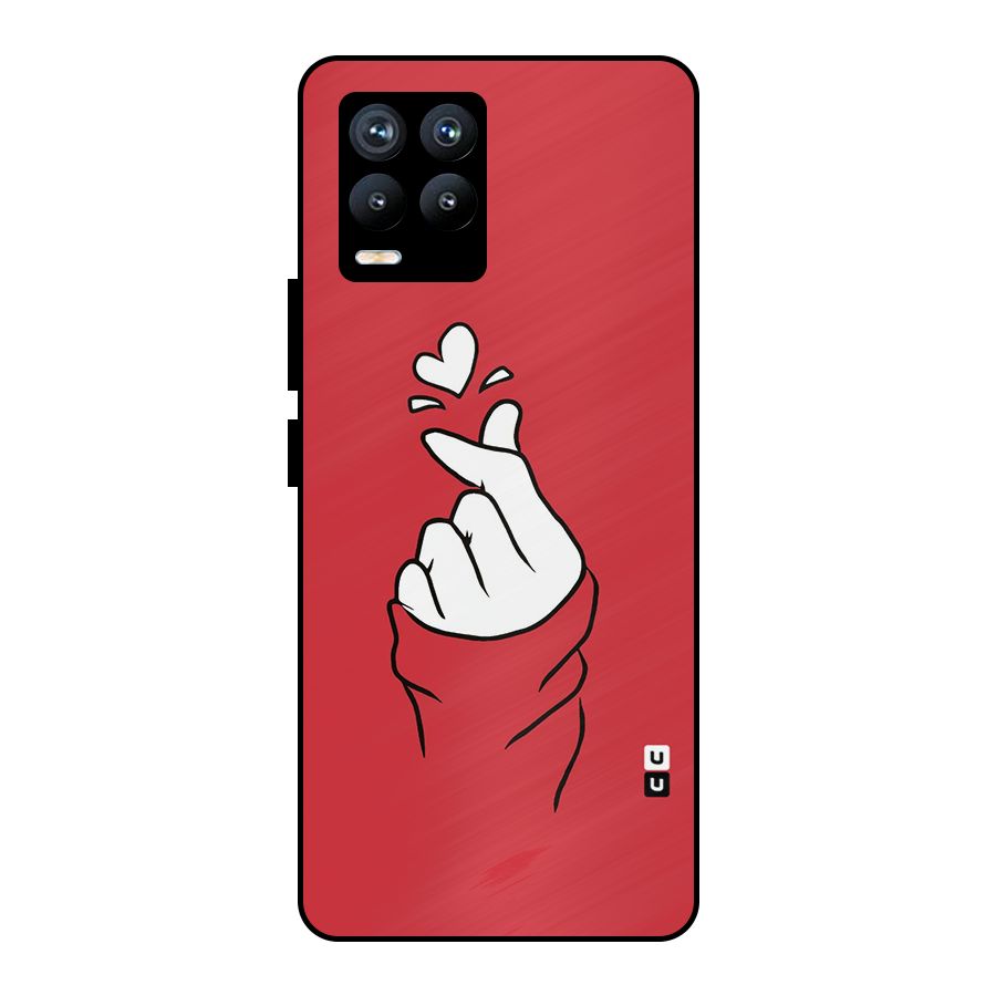 Korean Love Sign Metal Back Case for Realme 8