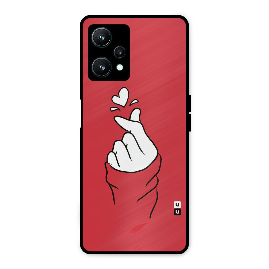 Korean Love Sign Metal Back Case for Realme 9 Pro 5G