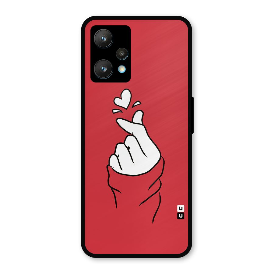 Korean Love Sign Metal Back Case for Realme 9 Pro Plus 5G