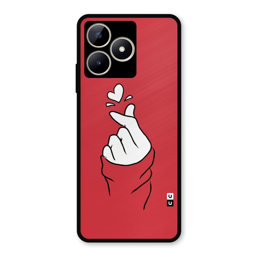 Korean Love Sign Metal Back Case for Realme C53