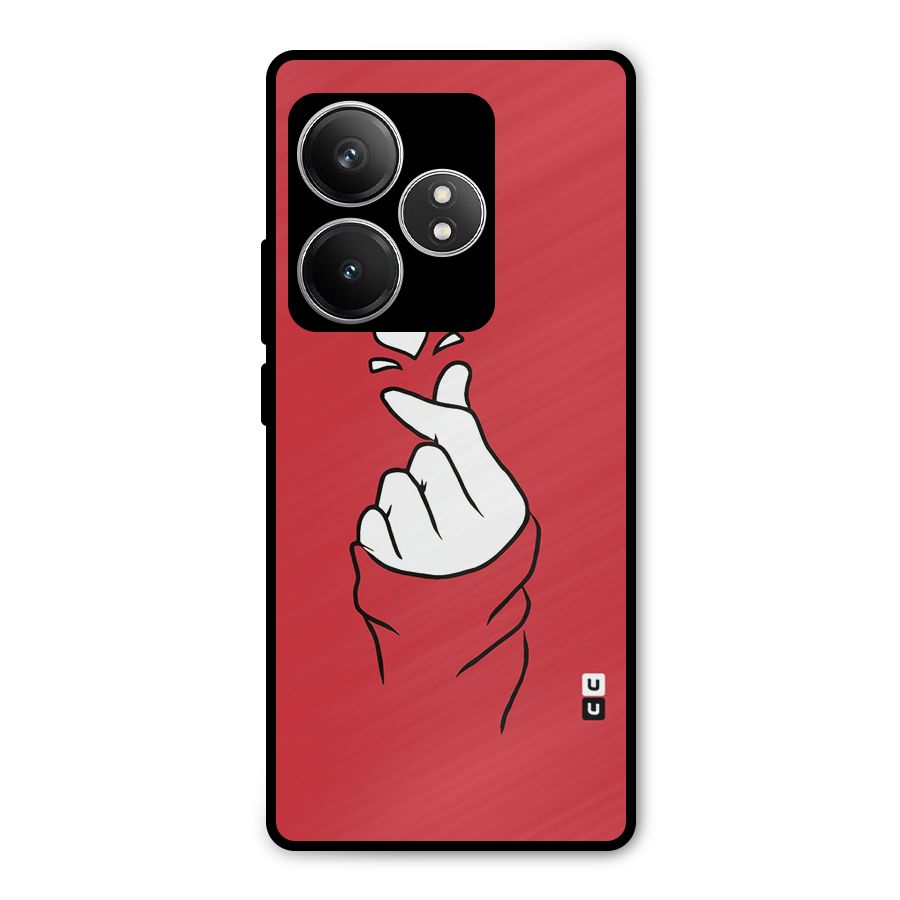 Korean Love Sign Metal Back Case for Realme GT 6T