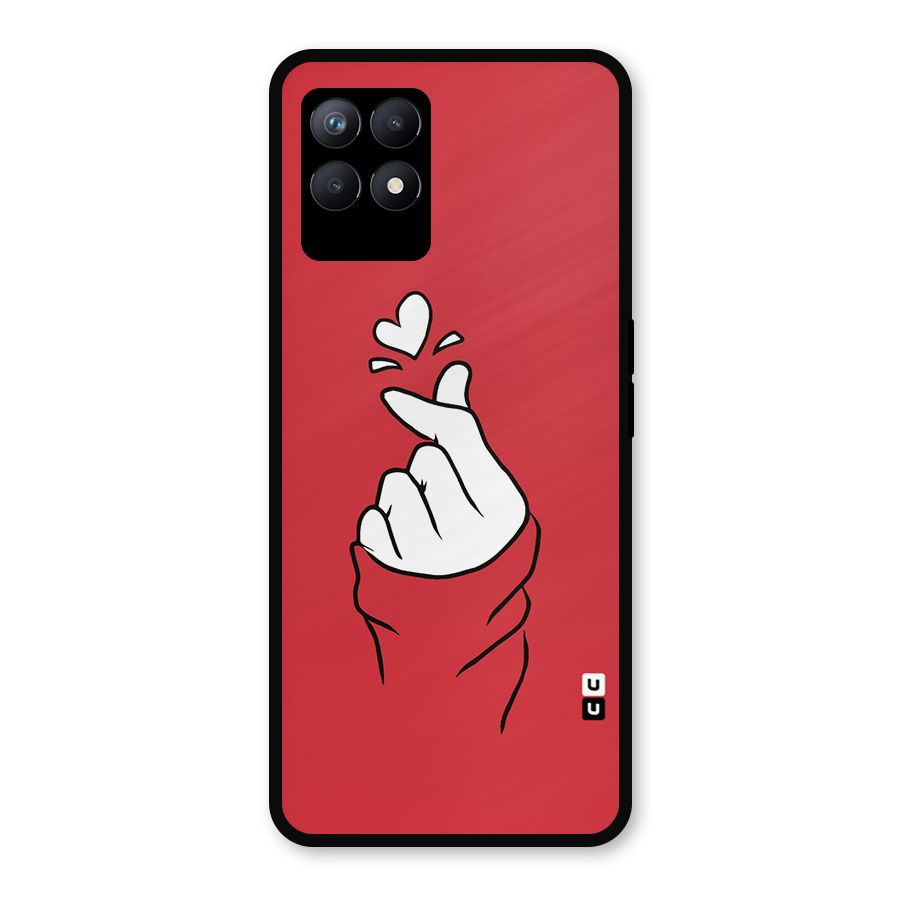 Korean Love Sign Metal Back Case for Realme Narzo 50