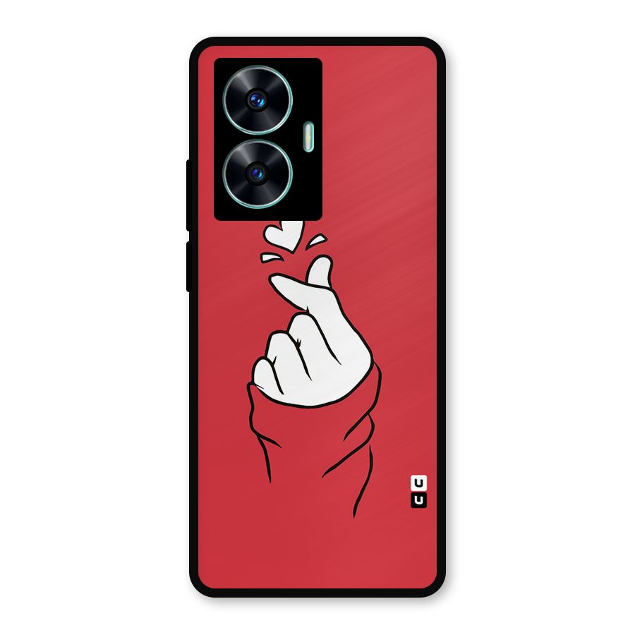 Korean Love Sign Metal Back Case for Realme Narzo N55