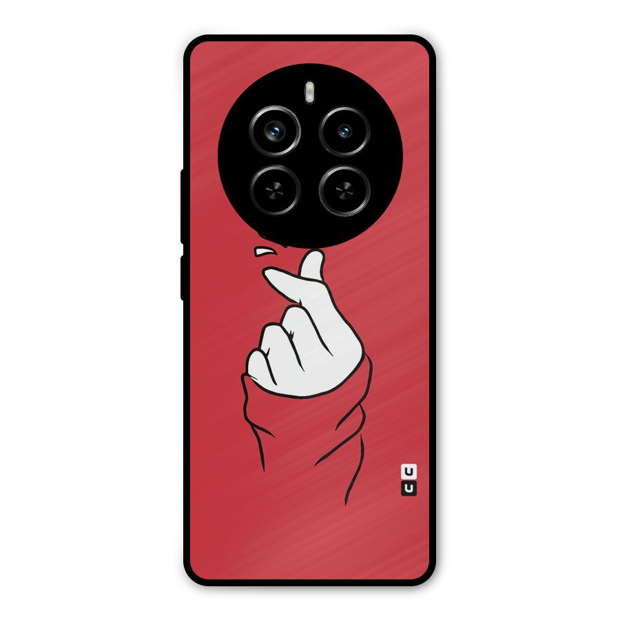 Korean Love Sign Metal Back Case for Realme P1 Pro