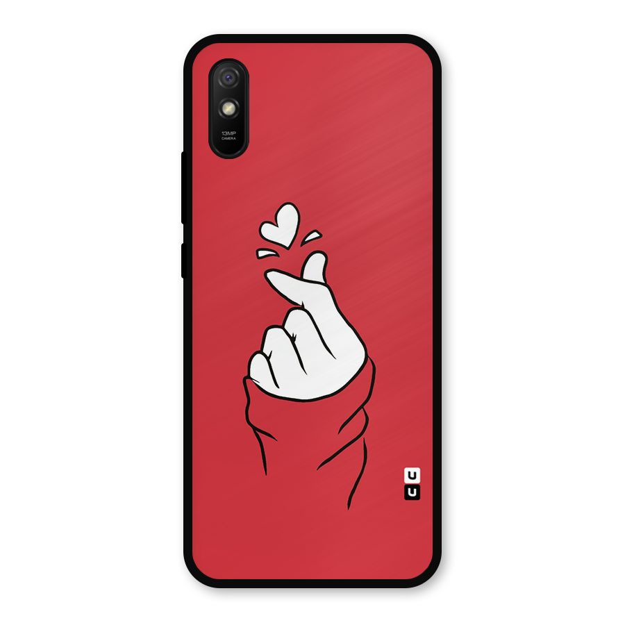 Korean Love Sign Metal Back Case for Redmi 9i
