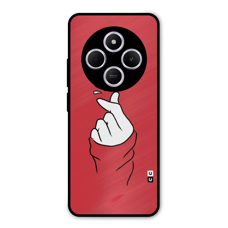 Korean Love Sign Metal Back Case for Redmi A4