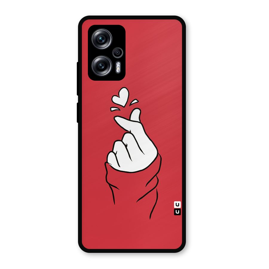 Korean Love Sign Metal Back Case for Redmi K50i