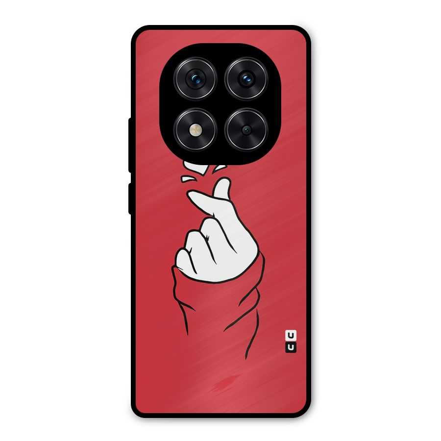 Korean Love Sign Metal Back Case for Redmi Note 14 Pro 5G