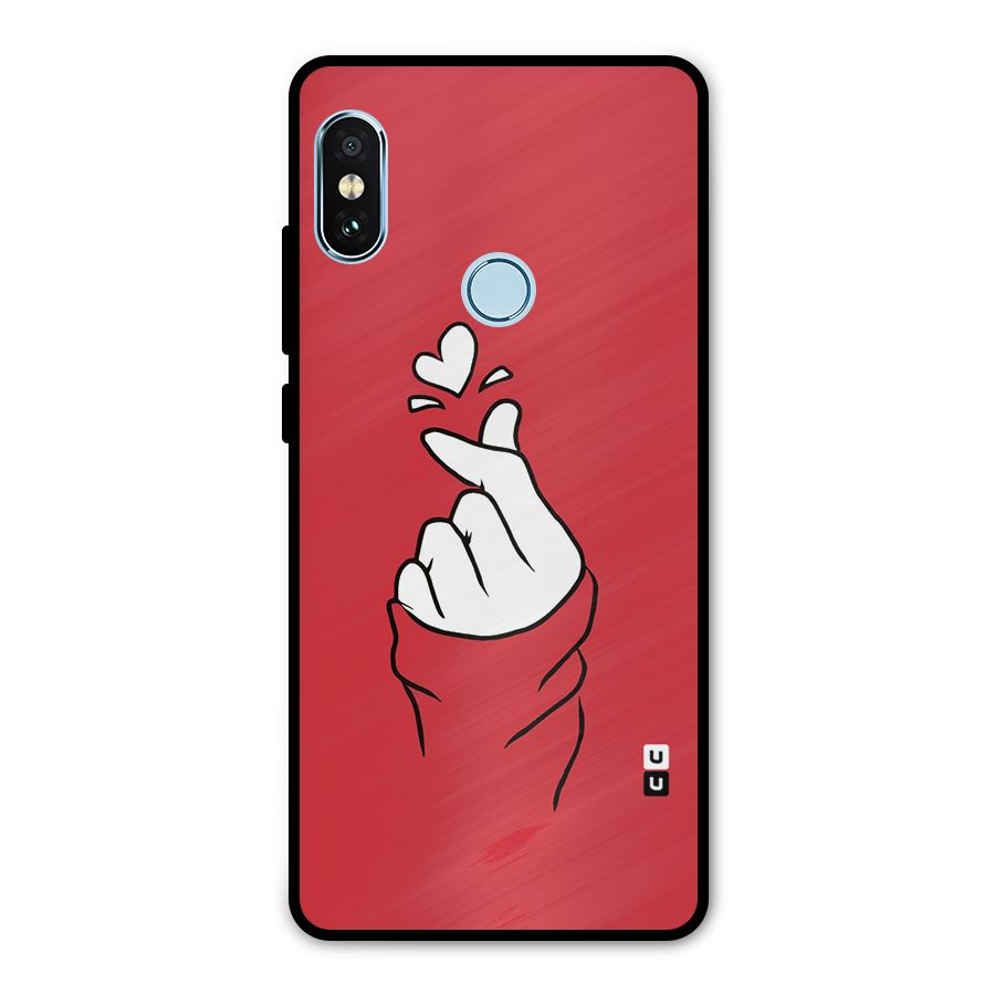 Korean Love Sign Metal Back Case for Redmi Note 5 Pro