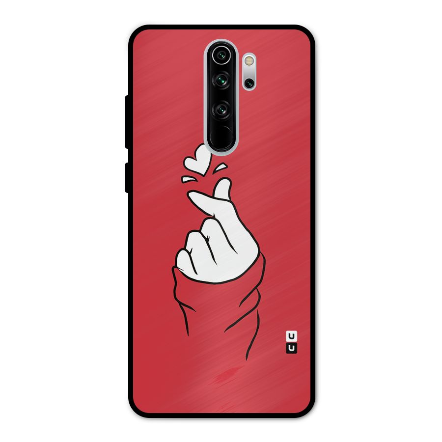 Korean Love Sign Metal Back Case for Redmi Note 8 Pro