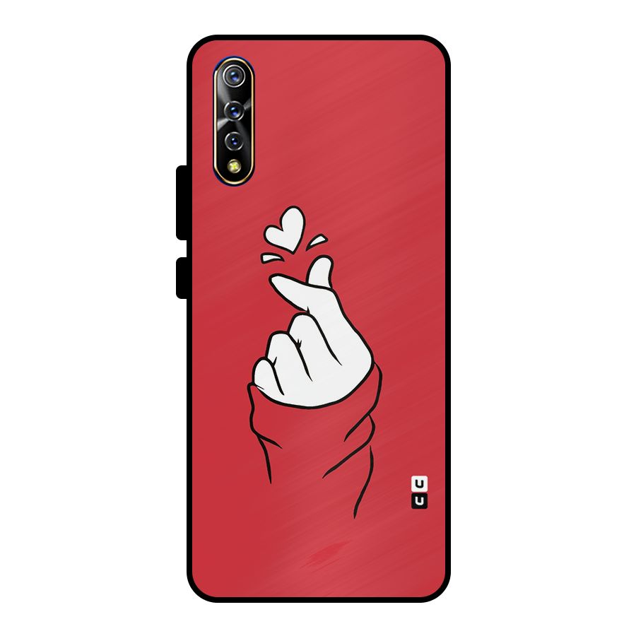 Korean Love Sign Metal Back Case for Vivo S1