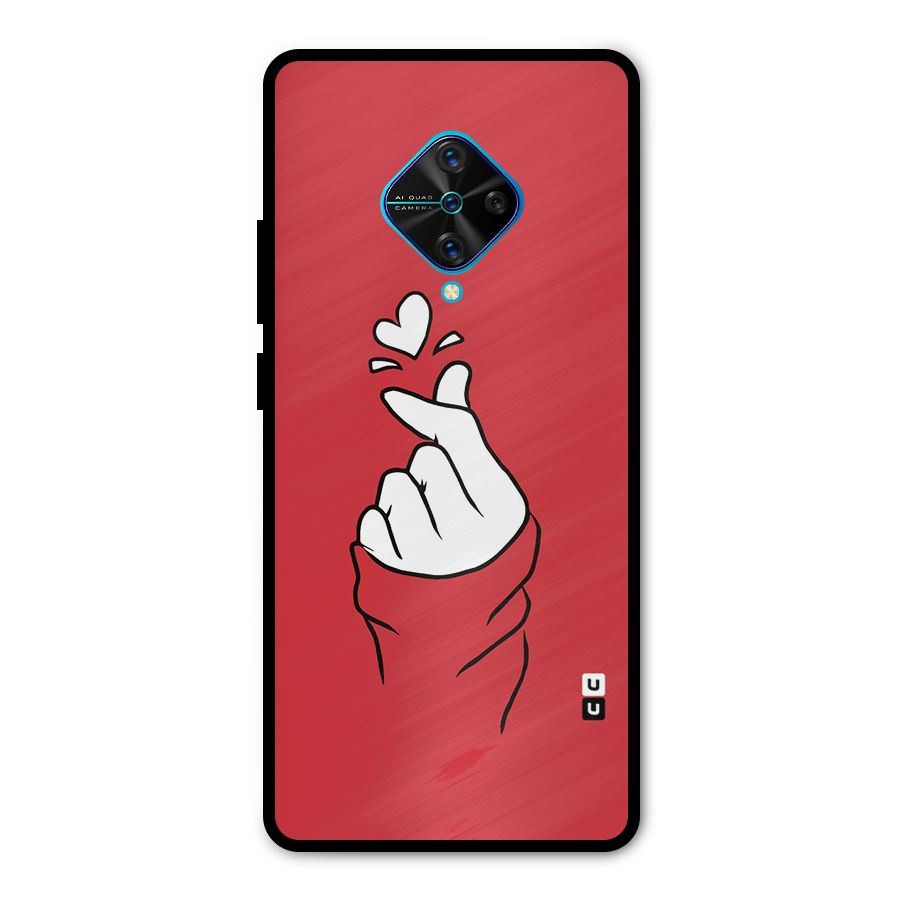 Korean Love Sign Metal Back Case for Vivo S1 Pro