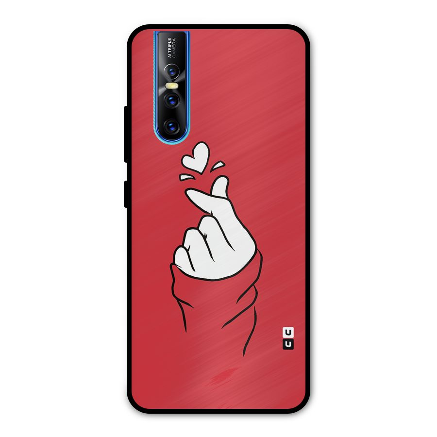 Korean Love Sign Metal Back Case for Vivo V15 Pro