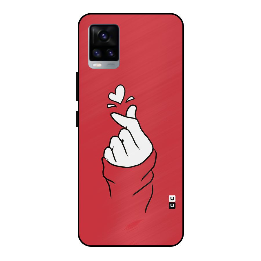 Korean Love Sign Metal Back Case for Vivo V20