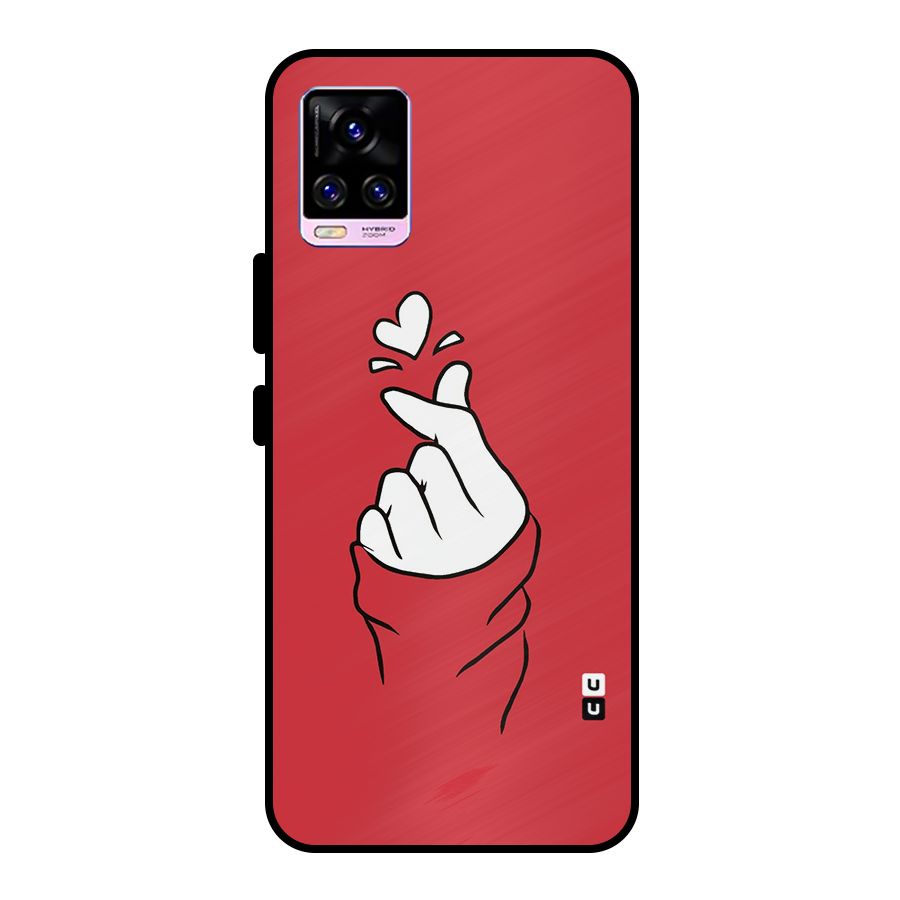 Korean Love Sign Metal Back Case for Vivo V20 Pro