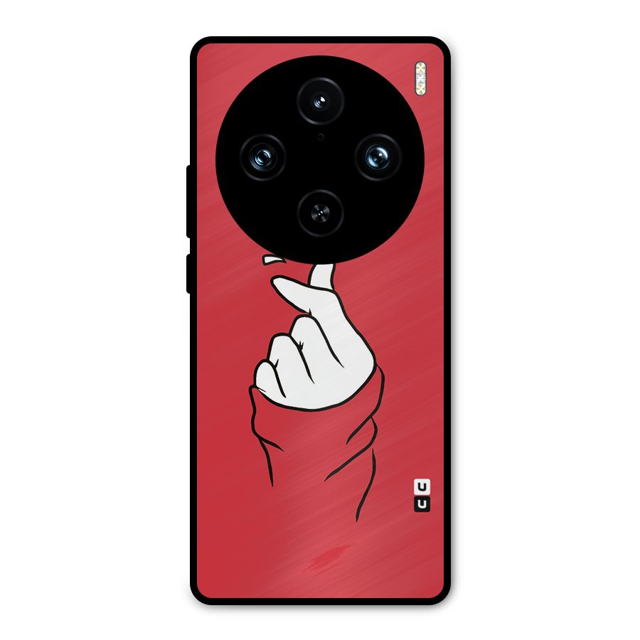 Korean Love Sign Metal Back Case for Vivo X100 Pro