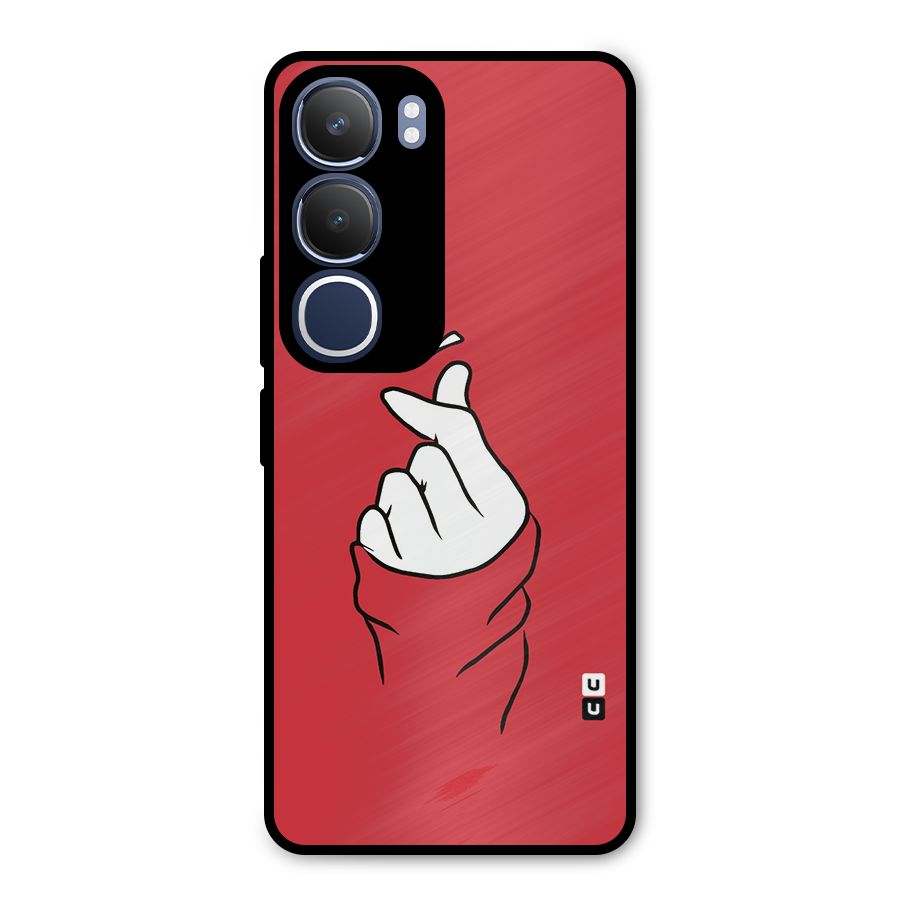 Korean Love Sign Metal Back Case for Vivo Y29