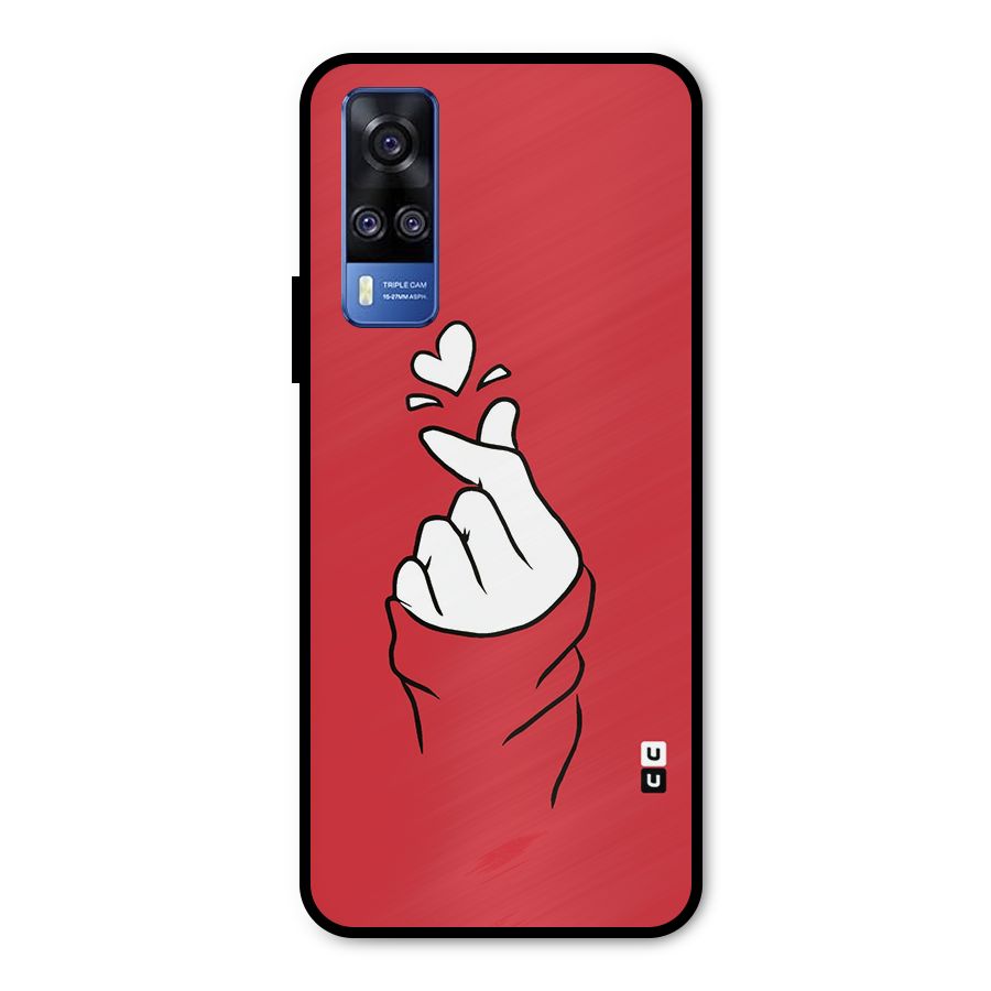 Korean Love Sign Metal Back Case for Vivo Y31