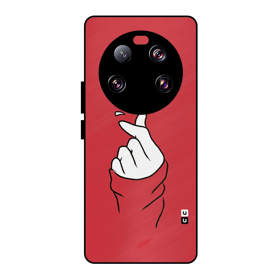Korean Love Sign Metal Back Case for Xiaomi 13 Ultra