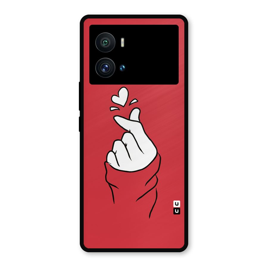 Korean Love Sign Metal Back Case for iQOO 9 Pro