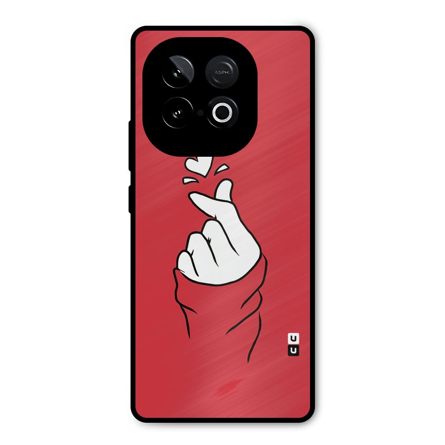 Korean Love Sign Metal Back Case for iQOO Neo 10