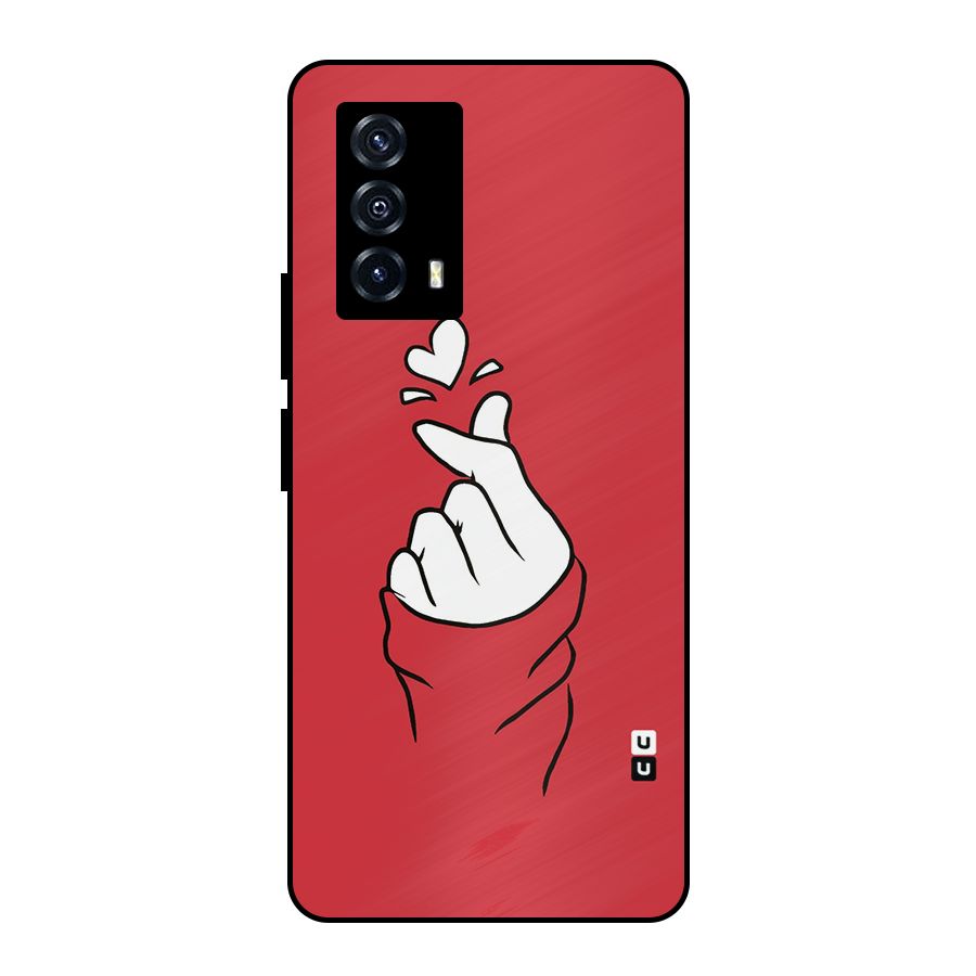 Korean Love Sign Metal Back Case for iQOO Z5