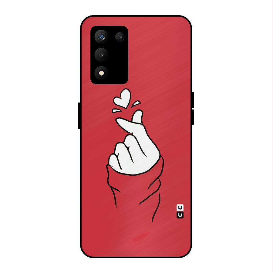 Korean Love Sign Metal Back Case for realme 9 5G SE