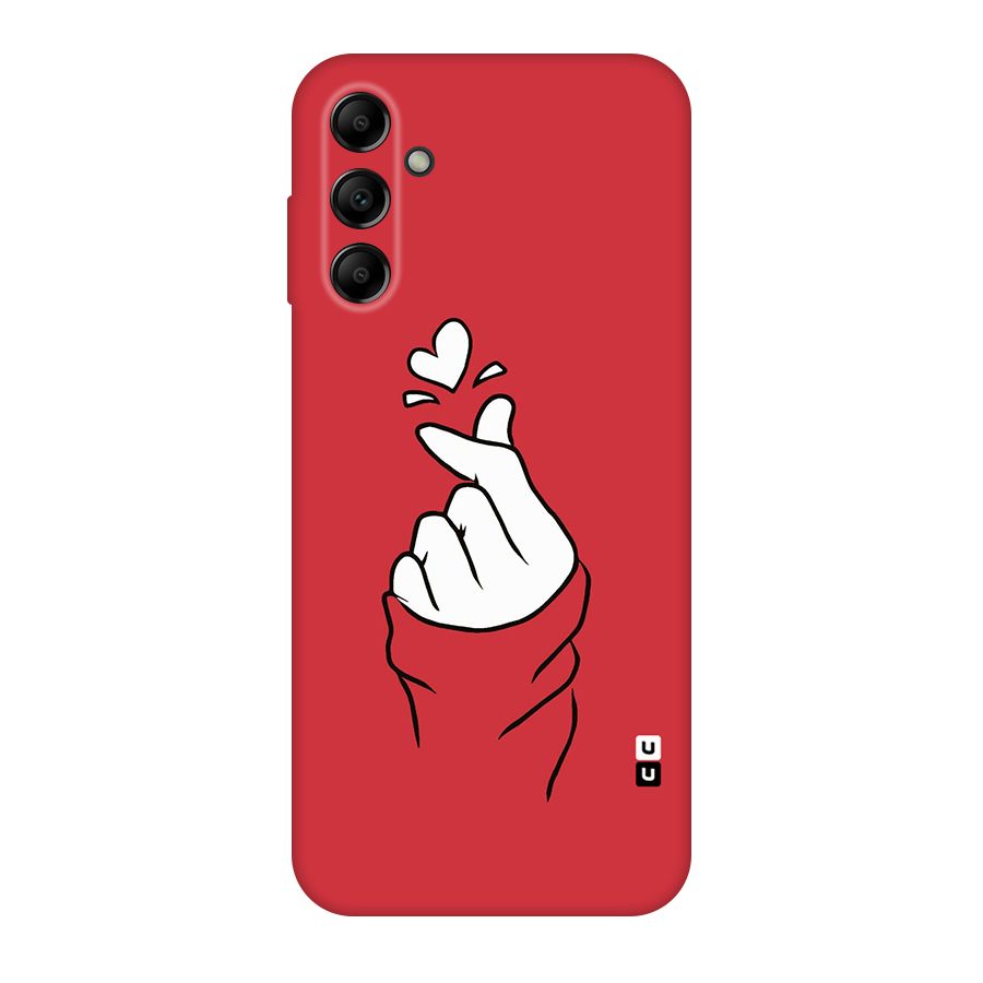 Korean Love Sign Original Polycarbonate Back Case for Galaxy A14 5G