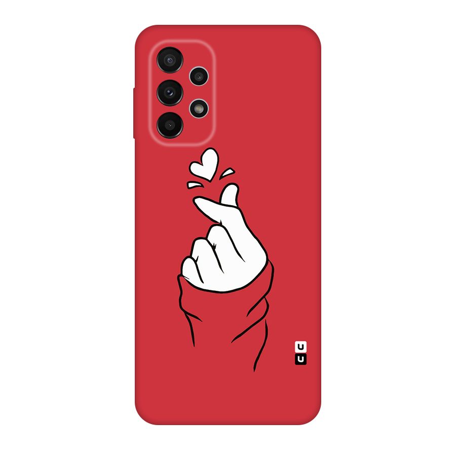 Korean Love Sign Original Polycarbonate Back Case for Galaxy A23