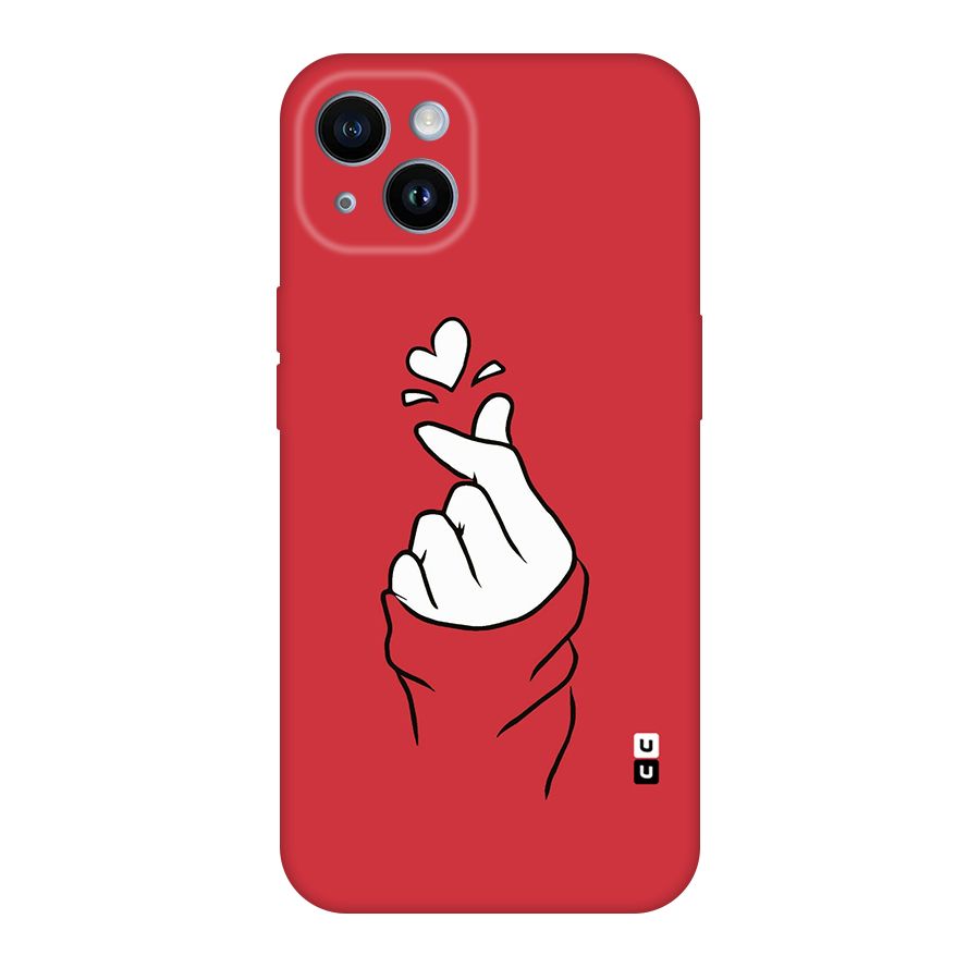 Korean Love Sign Original Polycarbonate Back Case for iPhone 14