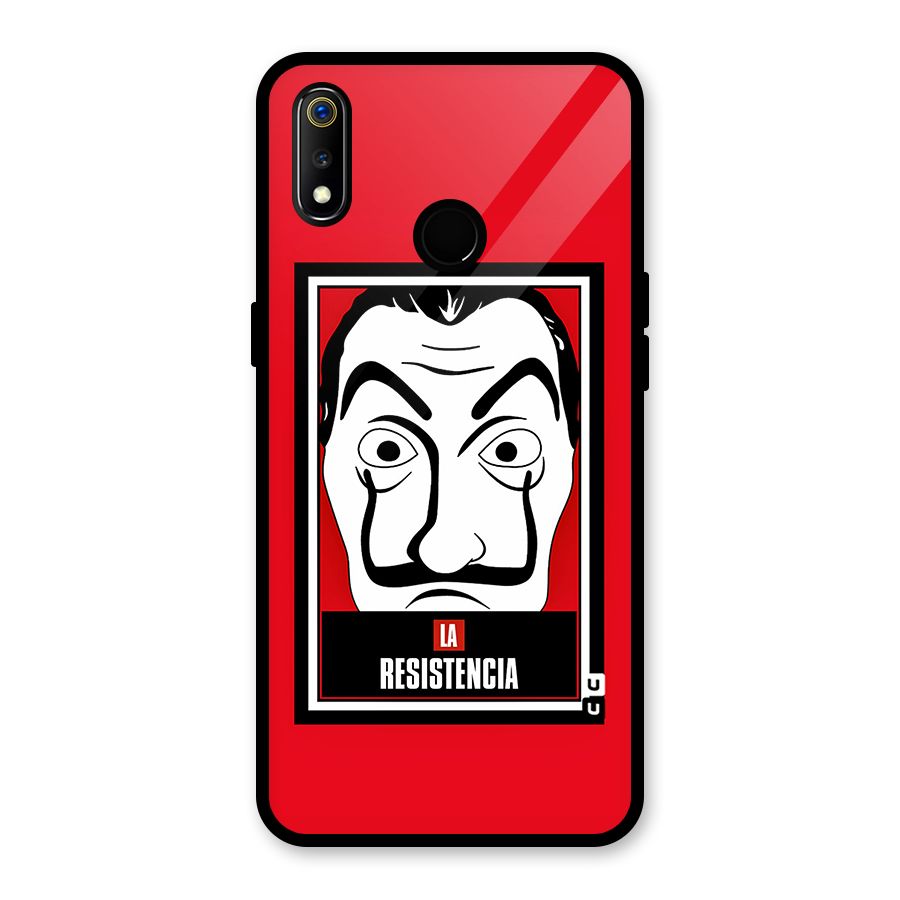 La Resistencia Minimalist Glass Back Case for Realme 3i