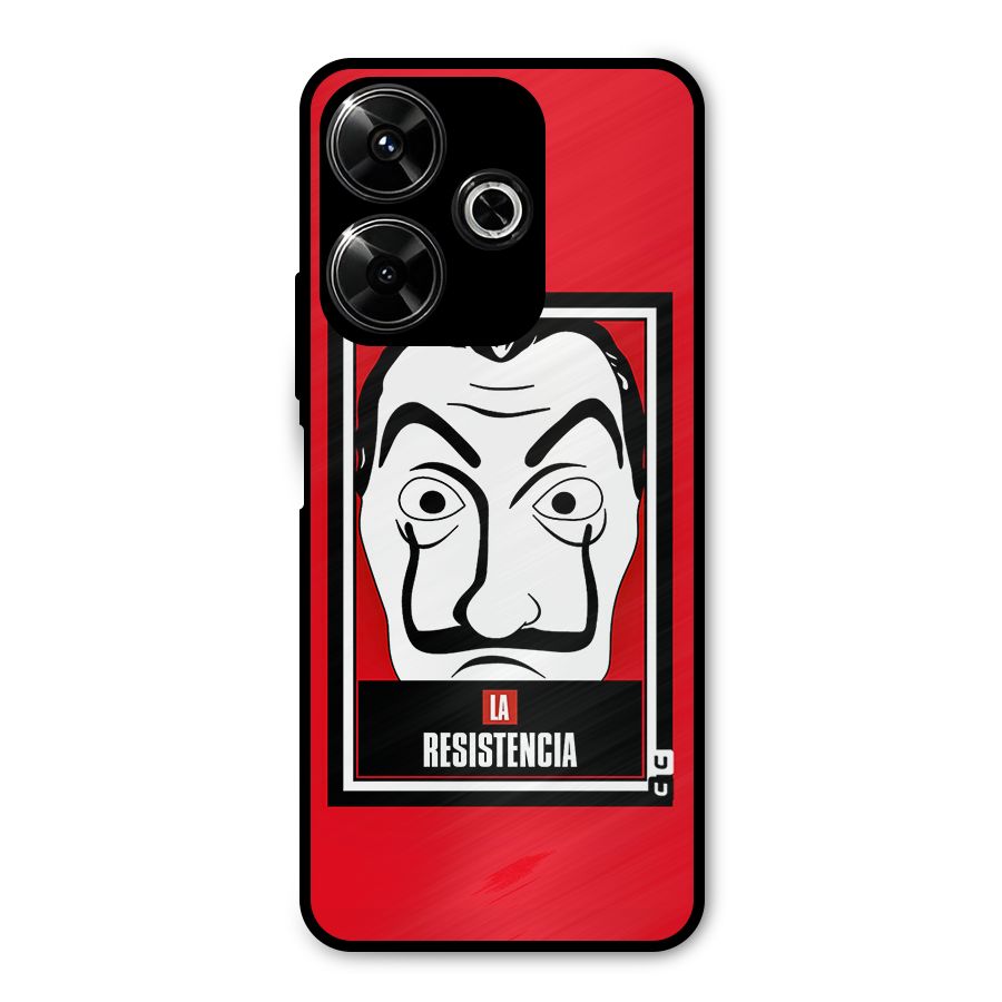 La Resistencia Minimalist Metal Back Case for Poco M6 Plus
