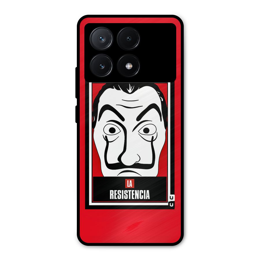 La Resistencia Minimalist Metal Back Case for Poco X6 Pro