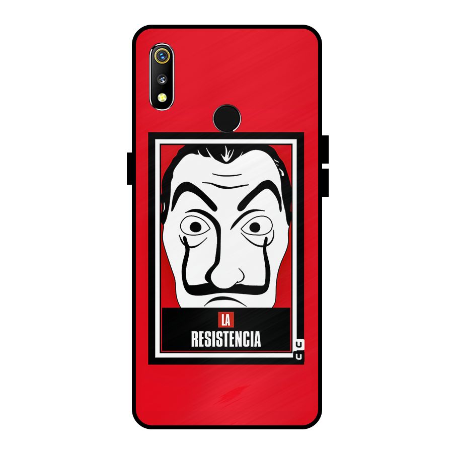 La Resistencia Minimalist Metal Back Case for Realme 3i