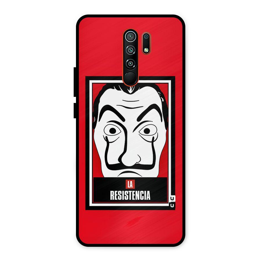 La Resistencia Minimalist Metal Back Case for Redmi 9 Prime