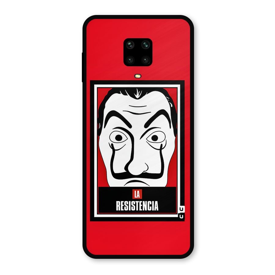 La Resistencia Minimalist Metal Back Case for Redmi Note 9 Pro Max
